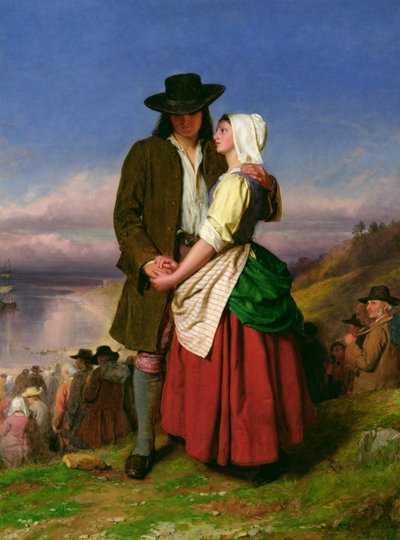 La separazione di Evangeline e Gabriel, c.1870 da John Faed